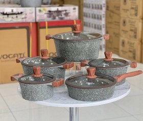 تصویر سرویس قابلمه ۱۰ پارچه روگن مدل RU-7010 Rogen 10 cloth pot service, model RU-7010