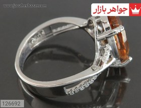 تصویر انگشتر نقره الکساندریت زولتانایت طرح کیمیا زنانه کد 126692 