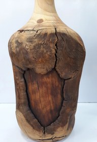 تصویر گلدان چوبی تنه درخت 