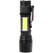 تصویر چراغ قوه دستی پلیس با نور مهتابی 