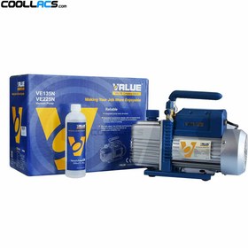 تصویر پمپ وکیوم تک مرحله ای ولیو مدل VE135N توان 1/3 اسب بخار Single Stage Vacuum Pump VE135N