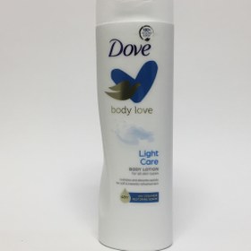 تصویر لوسیون آبرسان بدن داو اصلی مراقبت لایت 48 ساعته با سرم ترمیم کننده سرامید 400 میلی Dove body love light care body lotion 48h with ceramide restoring serum 