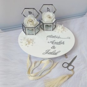 تصویر ست جاحلقه پلکسی - سفید 