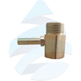 تصویر سه راهي شير ورودي برنجي 3/8 به 3/8 نافي کنار ا Three-way brass inlet valve Three-way brass inlet valve