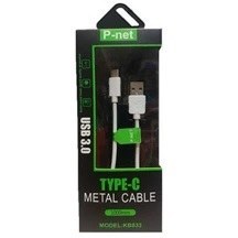 تصویر کابل شارژ TYPE-C پی نت مدلKB-833 به طول یک متر PNET KB833 USB TYPE-C Charging Cable 1m