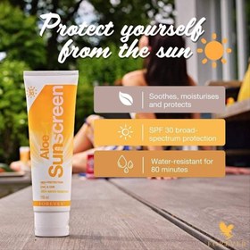 تصویر کرم ضد آفتاب  فوراور  آلوئه ورا  فوراور  آلوئه ورا Forever aloe sunscreen all skin SPF30 cream 118 ml