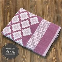 تصویر حوله حمام طرح خشتی rhombus design bathroom towel