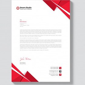 تصویر سربرگ A4 چند منظوره – Modern company letterhead 