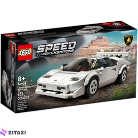 تصویر کیت ساخت 6379690 Speed Champions Lamborghini Countach 76908؛ مدل کلکسیونی از خودروی سوپر اسپرت نمادین برای کودکان برند lego 6379690 Speed Champions Lamborghini Countach 76908 Building Kit; Collectible Model of the Iconic Super Sports Car for Kids Aged