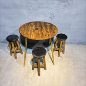 تصویر میز نهارخوری ۴ نفره چوب روسی 