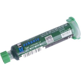 تصویر چسب و رنگ برد سرنگی uv مکانیک Mechanic UVH900-LY MECHANIC UV curing solder mask ink [Green]