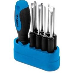 تصویر ست پیچ گوشتی قابل تعویض 8 عددی نووا مدل NTS 1340 NOVA NTS 1340 CHANGEABLE SCREWDRIVER SET