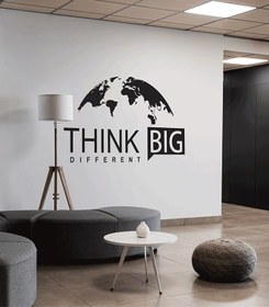 تصویر برچسب think big different نقشه جهان 