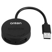 تصویر هاب 4 پورت USB 2.0 اونتن مدل OTN-5208 Onten OTN-5208 Smart High Speed 4 Port USB Hub 5V 2A