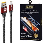 تصویر کابل شارژ تایپ سی هایپر شارژ 120 وات ایپیمکس EPIMAX EC-130 120W EPIMAX EC-130 120W Type-C Hyper Charge Charging Cable