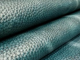 تصویر چرم گاوی طرح فلوتر رنگ سبز آبی 