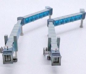 تصویر ماکت پل اتصال هواپیما | Jc Wings 1:400 Airport Passenger Bridge 