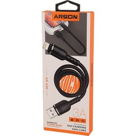 تصویر کابل کوتاه میکرو یو اس بی فست شارژ Arson AN-A30 3A 30cm Arson AN-A30 3A 30cm Micro USB Fast Charge Cable