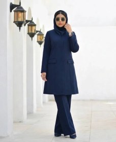 تصویر ست مانتو و شلوار اداری مدل مرجان با پارچه مازراتی 