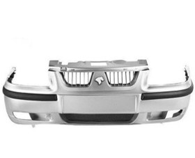 تصویر سپر جلو سمند LX نقره ای متالیک کامل | مهرخواه Samand LX metallic silver front bumper set