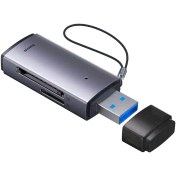 تصویر رم ریدر USB به اس دی کارت و میکرو اس دی بیسوس Baseus WKQX060013 USB-A to SD/TF WKQX070101 ا Baseus WKQX060013 USB-A to SD/TF Card Reader WKQX070101 Baseus WKQX060013 USB-A to SD/TF Card Reader WKQX070101