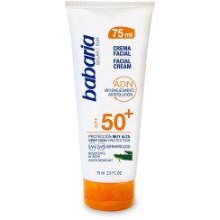 تصویر کرم ضد آفتاب Babariaباباریا SPF+50حاوی عصاره آلوئه‌ورا 75میل 