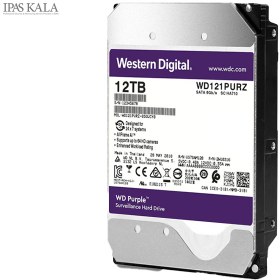 تصویر هارددیسک اینترنال وسترن دیجیتال مدل Purple WD121purz ظرفیت 12 ترابایت گارانتی شرکتی 