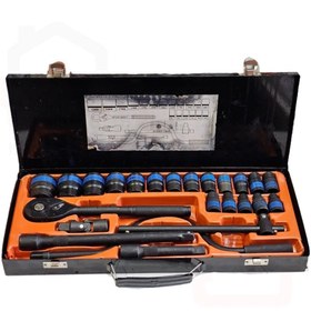 تصویر آچار بکس مدل جعبه بکس ۲۴ عددی برند کینگ تولز سری 1/2 24pcs King tools