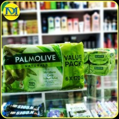 تصویر صابون حمام پالمولیو مرطوب کننده با عصاره زیتون و آلوورا در پک شش تایی (1020 گرم) palmolive soap 