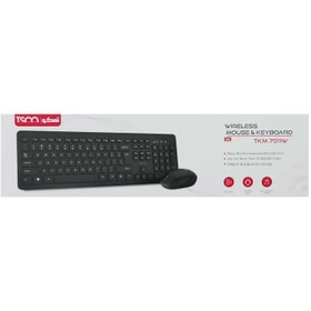 تصویر کیبورد و موس بی سیم تسکو TKM 7011w TSCO TKM 7011 Wireless keyboard and Mouse