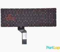 تصویر کیبرد لپ تاپ ایسر Keyboard Acer Nitro 5 AN515 با بک لایت بدون فریم 