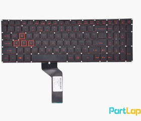 تصویر کیبرد لپ تاپ ایسر Keyboard Acer Nitro 5 AN515 با بک لایت بدون فریم 