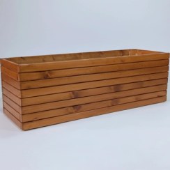 تصویر گلدان چوبی مستطیل طرح کلارا 