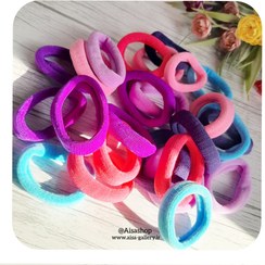 تصویر کش مو حوله ای رنگی بسته ۱۰ عددی 