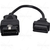 تصویر کابل 15سانتی متر 16پین نری به 16پین مادگی REFACO OBDII 16PIN MALE TO OBDII 16PIN FEMALE WITH 15CM CABLE دیاگ DEBUG RFOBFB-15CM-O 
