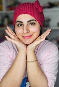 تصویر حوله سر - طوسی 