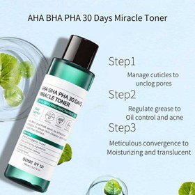 تصویر تونر لایه بردار و ضد جوش 30 روزه میراکل سام بای می 150 میل Exfoliating and anti-acne toner for 30 days Miracle Sam by May 150 ml