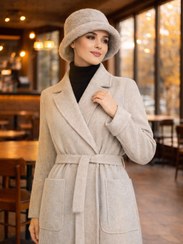 تصویر پالتو فوتر یقه انگلیسی جیب پاکتی 