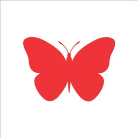 تصویر برچسب طرح پروانه - بسته 12 عددی - آبی 