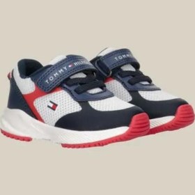 تصویر کفش کتانی بنددار بچگانه مدل لوتوپ برند Tommy Hilfiger Kids Low Top Lace Up Sneakers