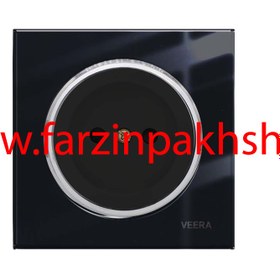 تصویر شاسی راه پله ویرا مدل آلفا اسپرت مشکی با زه استیل Veera Switch And Sockets Sport Alpha Black Steel