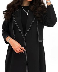 تصویر مانتو مشکی حنا از شانتون سایز آزاد 