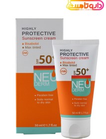 تصویر کرم ضد آفتاب هایلی پروتکتیو بژ تیره NEUDERM SPF50 Neuderm Highly Protective Sunscreen Cream Dark Beige SPF50