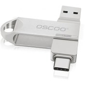 تصویر فلش مموری اوسکو CU002 ظرفیت ۶۴ گیگابایت USB 3.1 و Type-C 