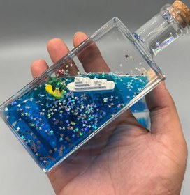 تصویر دکوری بطری کشتی معلق دزدان دریایی 