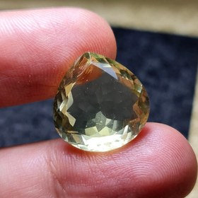 تصویر نگین سنگ کوارتز لیمویی معدنی آفریقایی ۱۶/۲ قیراط کد 28692 