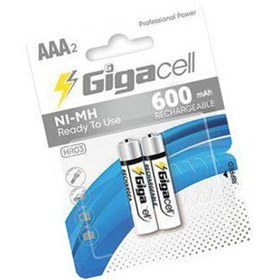 تصویر باتری نیم قلمی شارژی گیگاسل 600mAh 