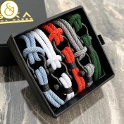 تصویر دستبند طنابی امگا با قفل فلزی 