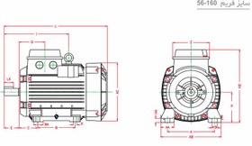 تصویر الکتروموتور موتوژن سه فاز 3 اسب 2.2 کیلووات پوسته آلومینیوم 1500 دور 