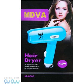 تصویر سشوار مسافرتی و فانتزی hair dryer مدل msd8859 رنگ سبز و سفید موجوده Hair dryer